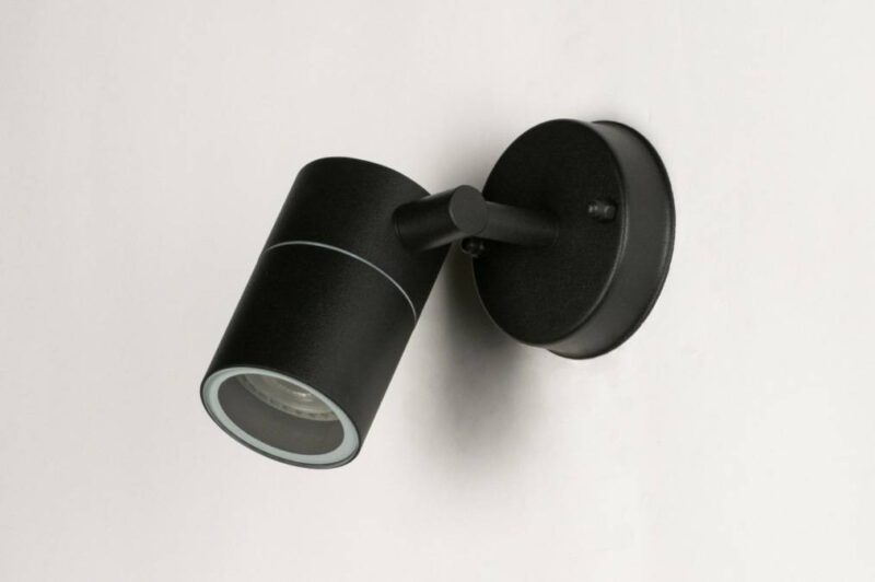 Zwarte wandlamp led spot