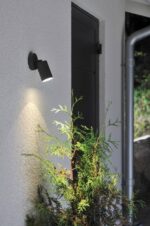 Zwarte wandlamp led spot
