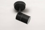 Zwarte wandlamp led spot