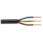 Installatiekabel | Elektrakabel  - zwart - 3x 0,75mm - per meter